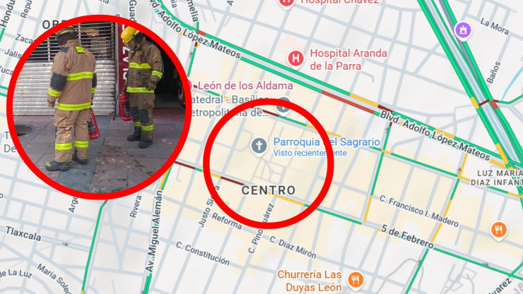 Tráfico Centro de León hoy domingo 5 abril