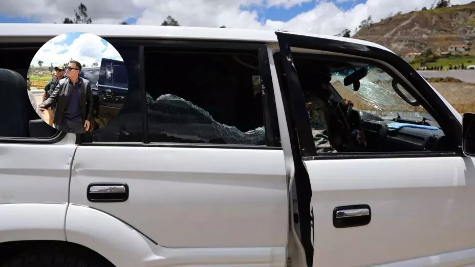 Atacan camioneta del presidente Daniel Noboa (VIDEO)