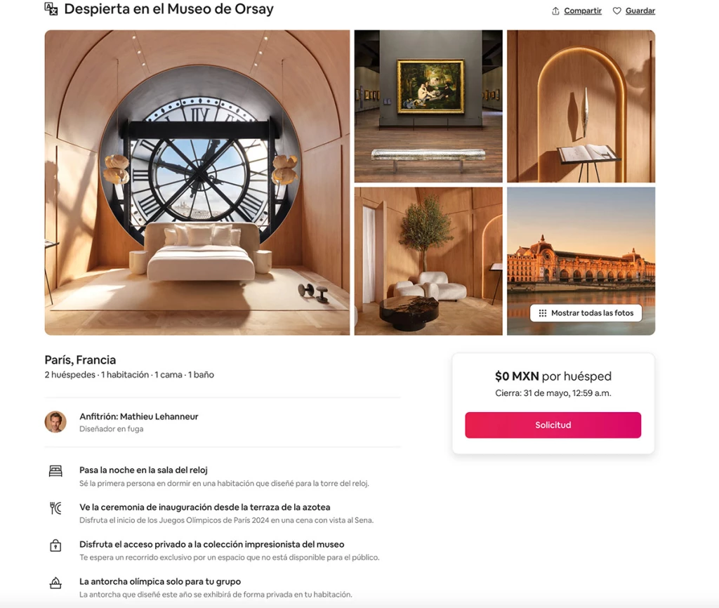 Museo de Orsay en Airbnb