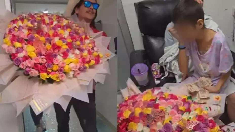 VIDEO_ ‘Flores el Patrón’ lleva rosas a niña con CÁNCER en su cumpleaños; ¡Era su sueño!.jpg