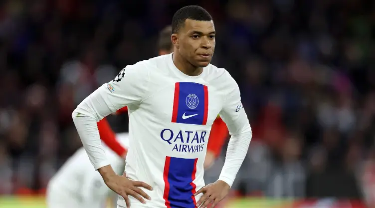 Kyian Mbappé en la derrota del PSG ante Bayern Múnich