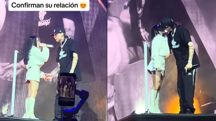 ¡Renació el amor! Peso Pluma y Nicki Nicole confirman noviazgo al darse un beso (VIDEO)