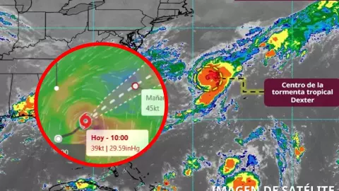 ¿La tormenta tropical Dexter será el primer huracán en el Atlántico_ Esto dice la Conagua sobre el ciclón