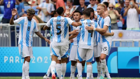 Argentina derrotó a Ucrania en el torneo de futbol de París 2024