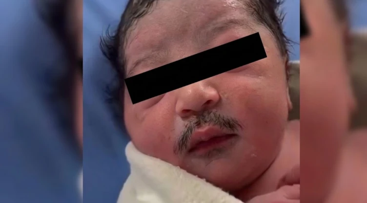 Bebé con bigote