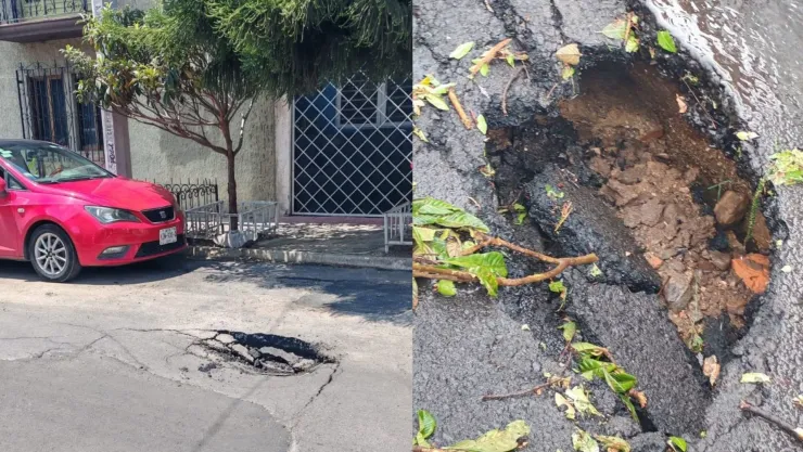 Alertan de la formación de peligroso socavón en la colonia Miguel Hidalgo