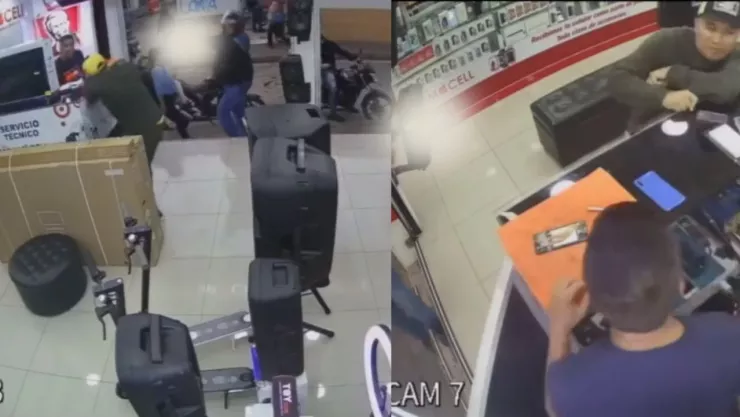 VIDEO: Captan a joven siendo asesinado al interior de una tienda de celulares