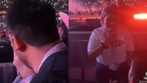 VIDEO Pareja se compromete en concierto de Bad Bunny