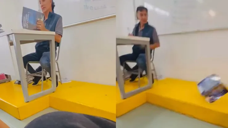 VIDEO: Profesor del IPN arroja cuaderno de una estudiante en CECyT 4 y desata indignación en redes sociales
