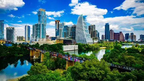 el pintoresco skyline de Austin en Texas