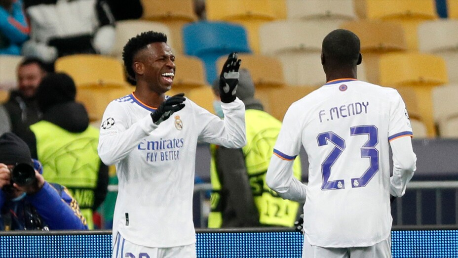 Vinicius Jr. celebra un gol con el Real Madrid