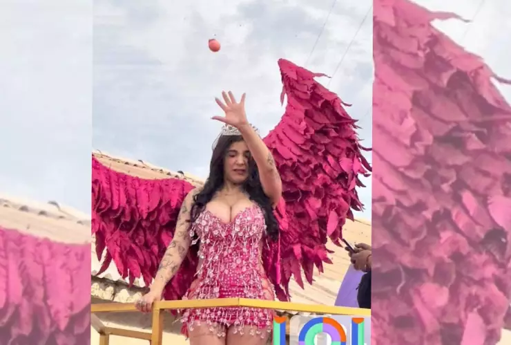 Video Karely Ruiz va al Carnaval de Guaymas 2023 y la reciben a huevazos