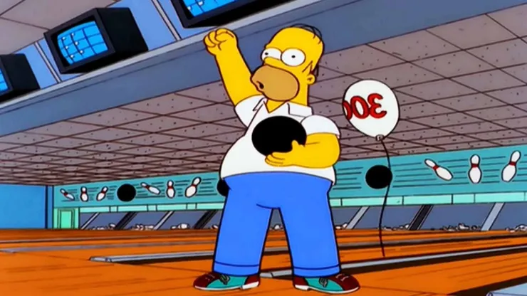 Existe un capítulo de Los Simpson donde Homero destaca en el bowling