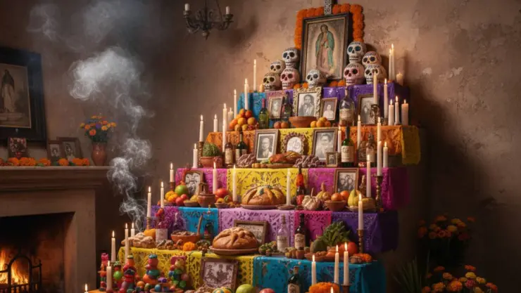 Siete niveles altar de muertos