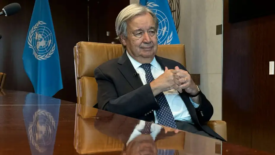 Antonio Guterres en entrevista con The Associated Press.