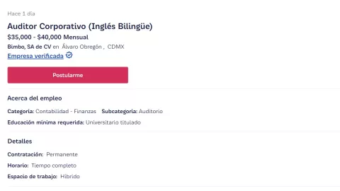 Ofertas de trabajo en Bimbo 2024