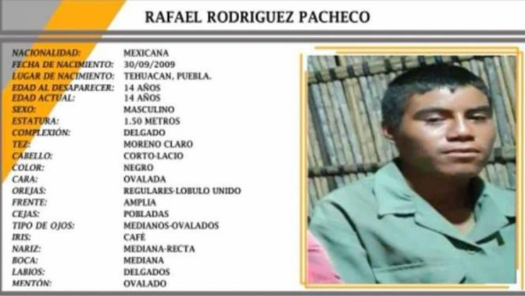 Reportan como desaparecido al menor Rafael Rodríguez Pacheco en Tehuacán