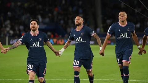 Messi, Neymar y Mbappé en la Champions League