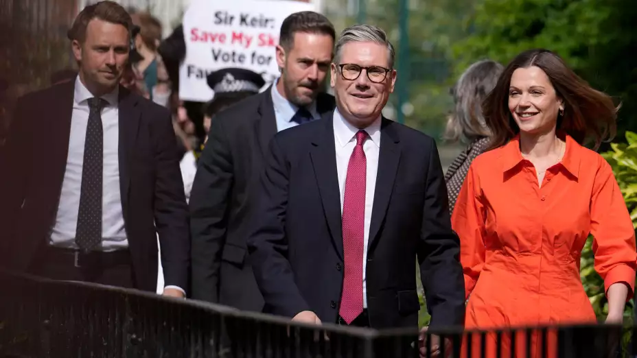 Keir Starmer, y su esposa, Victoria.