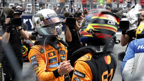 Lando Norris y Oscar Piastri en el Gran Premio de Miami