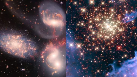 Telescopio espacial James Webb: NASA revela las primeras cinco imágenes científicas a color captadas telescopio espacial James Webb.