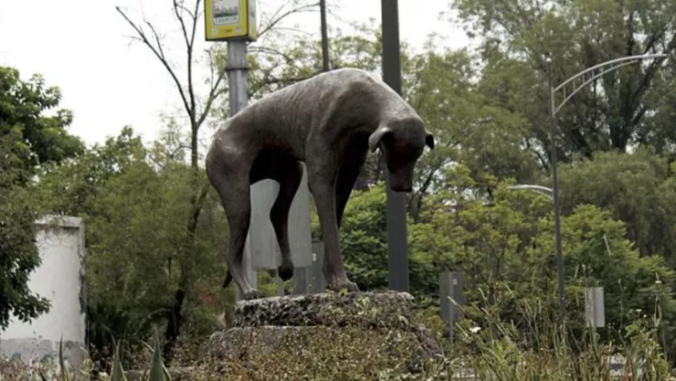 La historia detr&aacute;s de “Peluso”, el monumento de un perrito callejero en la CDMX