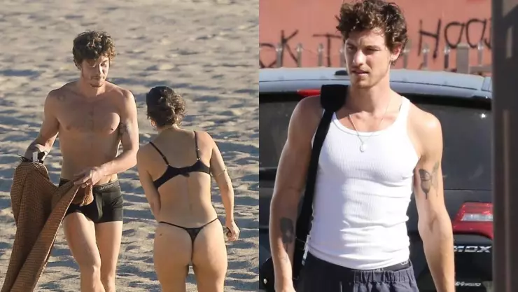 ¿Nuevo romance? Captan a Shawn Mendes en ropa interior y con una misteriosa chica en la playa
