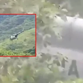 Video del desplome de helicóptero de la Armada de México en Jalisco.