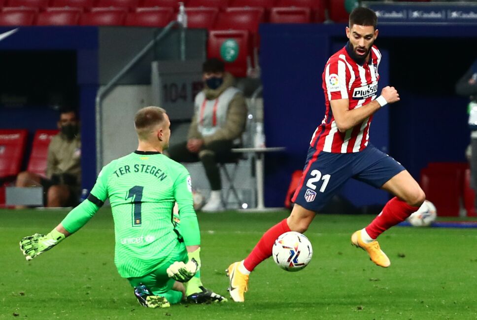 Yannick Carrasco anota ante Ter Stegen