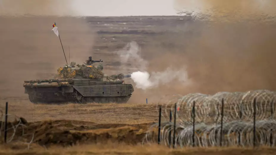 Ejercicios militares de la OTAN en Smardan, Rumania.