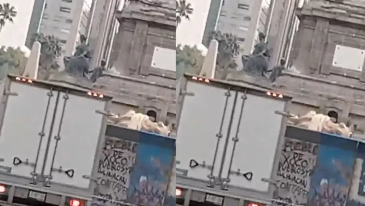 VIDEO | Captan caída del Monumento del Ángel de la Independencia; esto se sabe