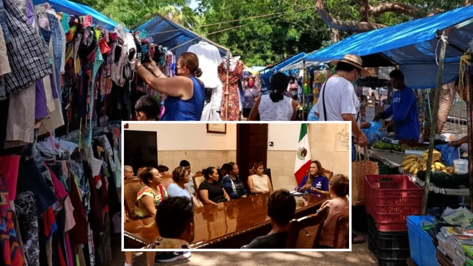 Cecilia Patrón se reúne con tianguistas de Mérida y promete NO ALZAR las cuotas