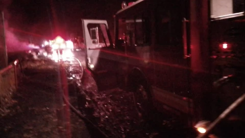 Incendio carretera Orizaba-Fortín