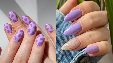 uñas lilas