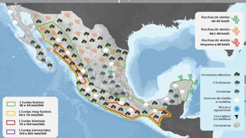 Clima en México 31 de agosto de 2023