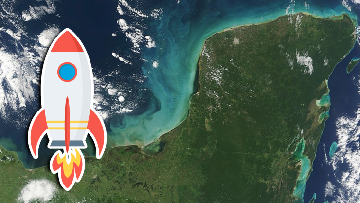 IMPACTANTES FOTOS_ Así se ve la Península de Yucatán de noche vista desde el espacio.webp