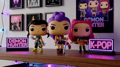 Las luces neón son parte importante de la energía de las K-Pop Demon Hunters
