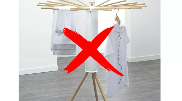 4 alternativas para reemplazar el tendedero de piso tradicional y hacer que el cuarto de lavado parezca más amplio