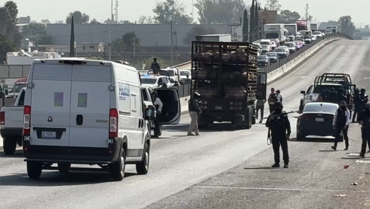 Asalto a camión de puercos en carretera Panamericana, Celaya, lunes 23 marzo 2026.png