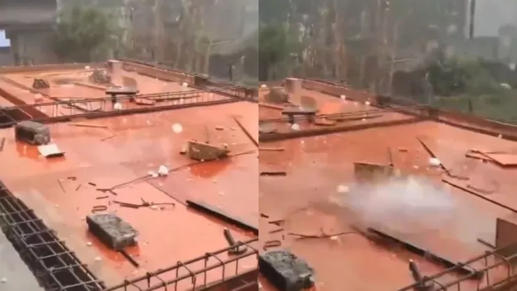 Caída de granizo en China