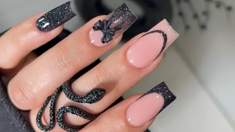 Uñas francesas micro con textura