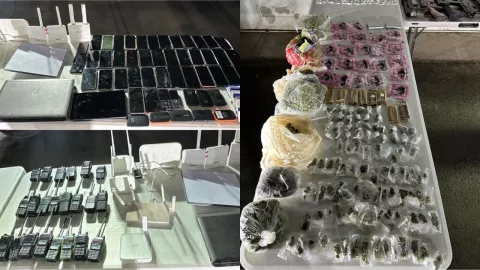 Las drogas y equipo tecnológico que tenían los reos en el Centro Penitenciario de Aguaruto, Culiacán