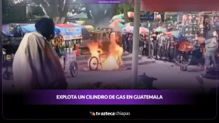 Explota un cilindro de gas en puesto de comida en Guatemala deja varios heridos