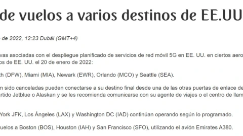 Emirates suspencion vuelos
