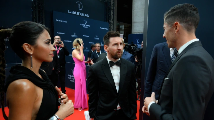 Encuentro entre Lionel Messi y Robert Lewandowski