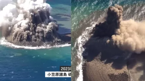 VIDEO: ¡Sorprendente! Captan creación de nueva Isla en Japón tras erupción volcánica