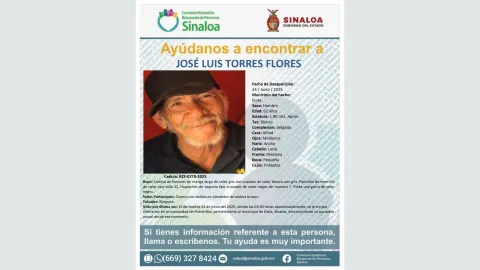 Buscan a José Luis en Elota