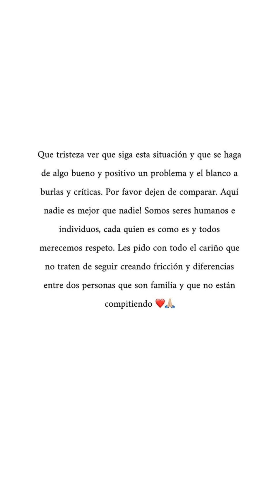 Mensaje de Michelle Salas