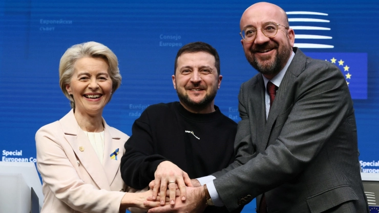 Zelensky se reúne con líderes de la Unión Europea