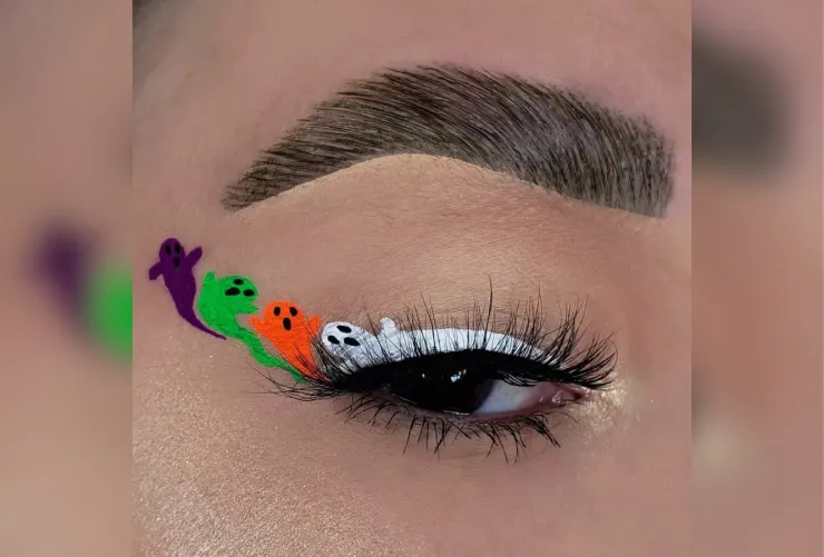 Cómo usar el eyeliner blanco para realzar la mirada con tu maquillaje de Halloween